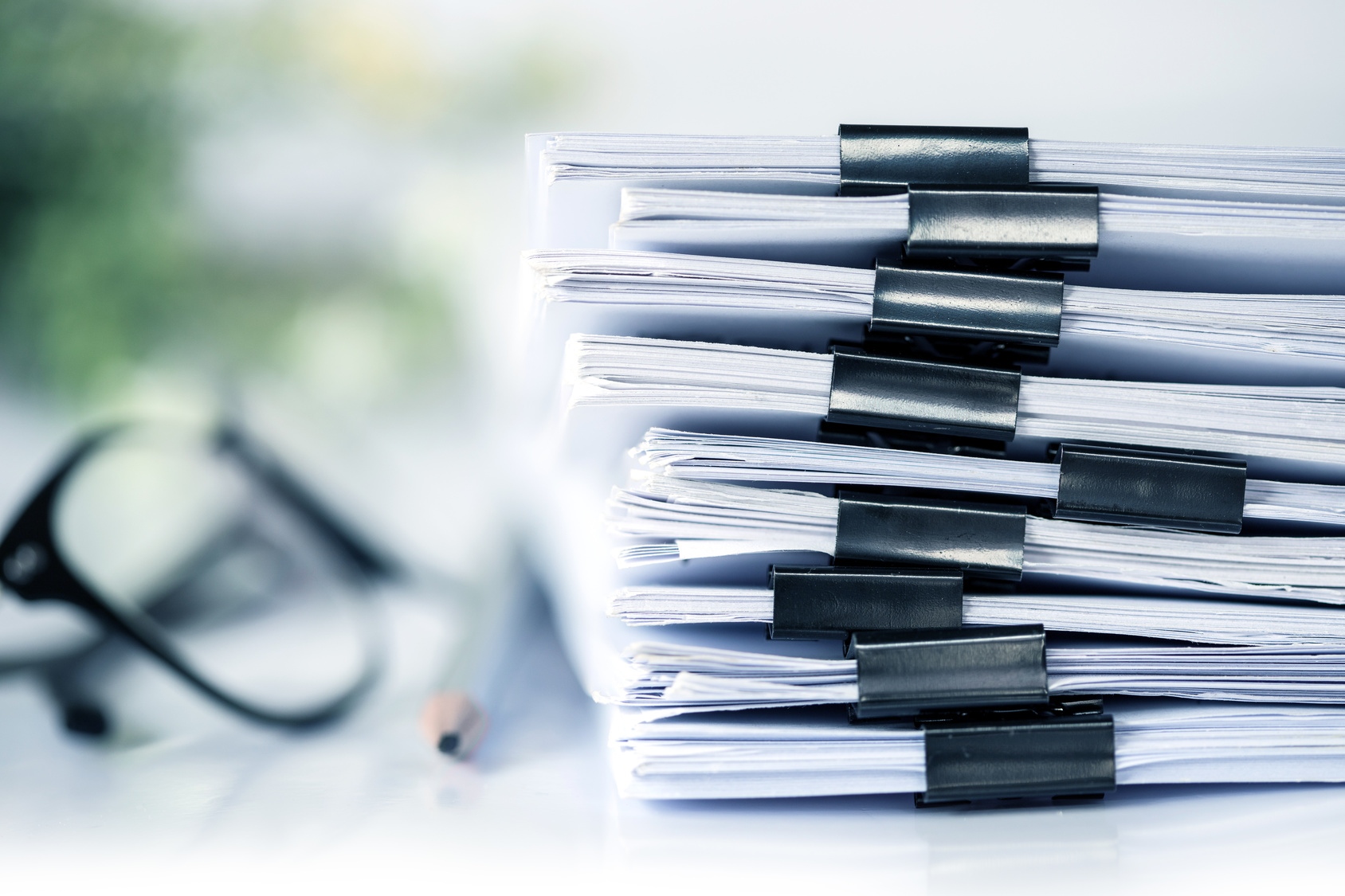 stacking of office working documents