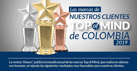 Infografía | Las marcas de nuestros clientes Top of Mind de Colombia