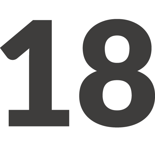 number eighteen icon