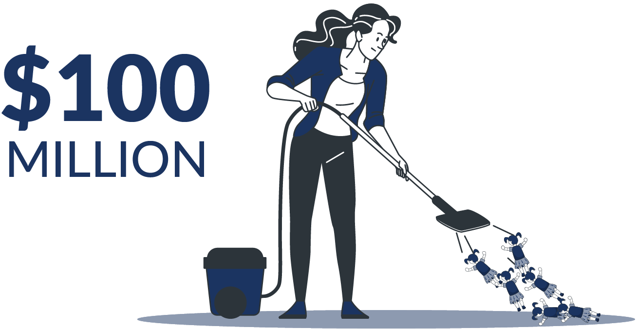 sweeping illustration