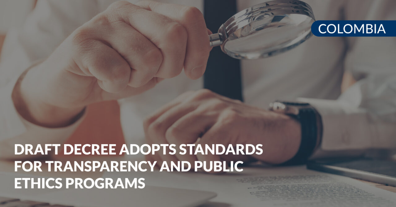 Standards for transparency and public ethics programs - OlarteMoure